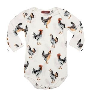 NWT: Milkbarn Baby Long Sleeve Onesie (6-12 months size)